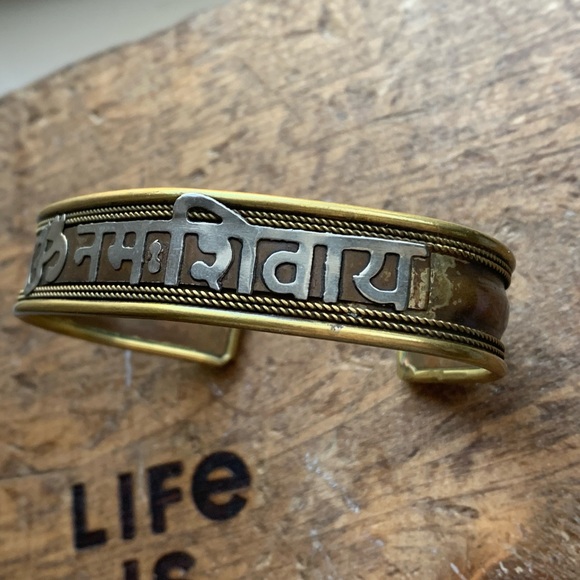 Om Namah Shivaya Mantra Cuff Bracelet Unisex Jewelry Buddha Red Natural Stones - Picture 12 of 12